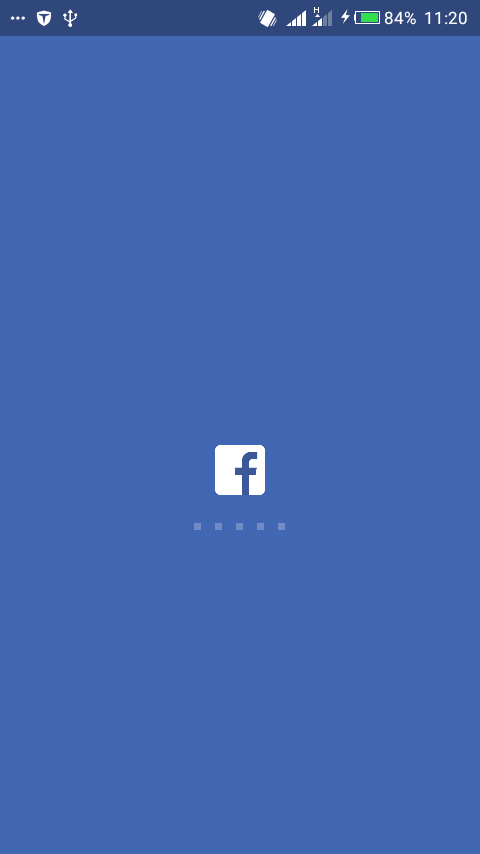 Changing your password using the Facebook app: Loading Facebook...