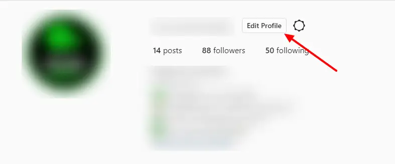 Instagram: "Profil bearbeiten"