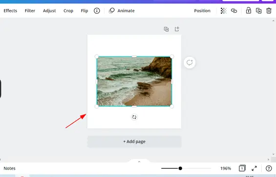 Design your Video Cover using Canva (Step 5): Rescale the photo to your needs