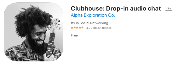 Clubhouse App Store Listing