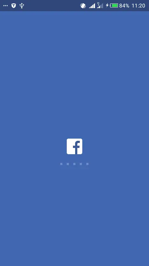 Reset password using Facebooks mobile app: Loading Facebook...