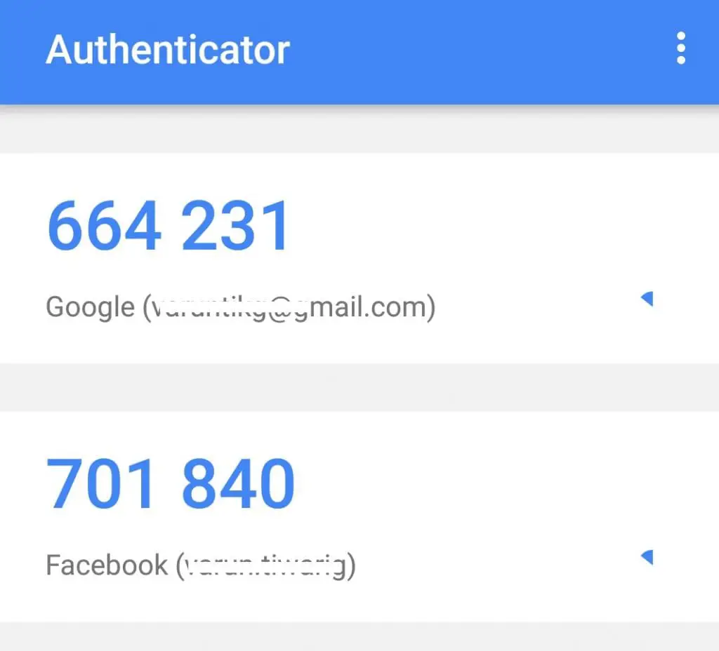 Setup Google Authenticator - New Code is added