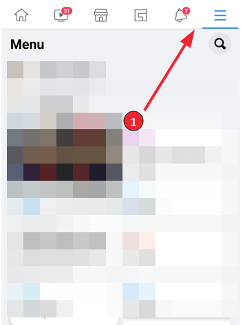 Unfriend in the Facebook app (Step 1): Tap on the three horizontal lines to go to the settings