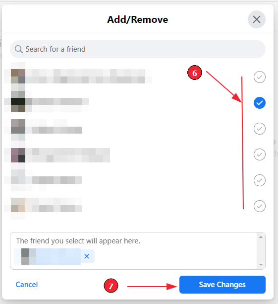 Create a custom friends list on Facebook (Step 6): Click on "Add Friends" to add new friends to your list and save