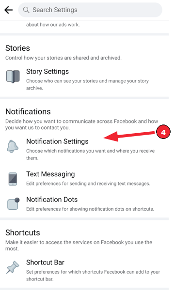 How to disable &quot;People you may know&quot; (Step 4): Scroll to the &quot;Notification&quot;-Settings