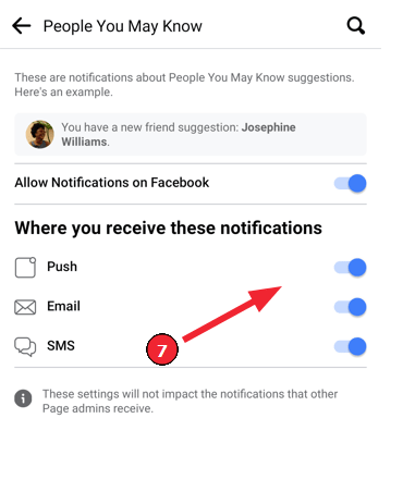 How to disable &quot;People you may know&quot; (Step 7): Select &quot;Allow Notifications On Facebook&quot;