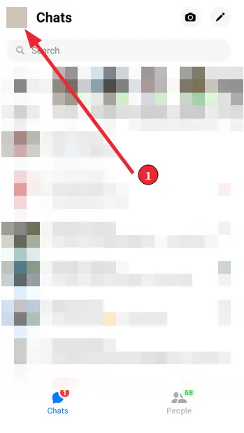How to turn the green dot on Facebook or Messenger off (Step 1): Access your profile in the app
