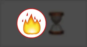 The Snapchat "Fire"-emoji showing in the app