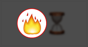 The Snapchat "Fire"-emoji showing in the app