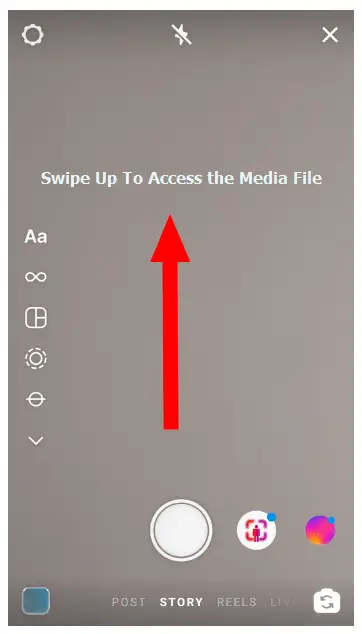 Share YouTube video in Instagram Stories (Step 2): Swipe up to access media such as your YouTube video
